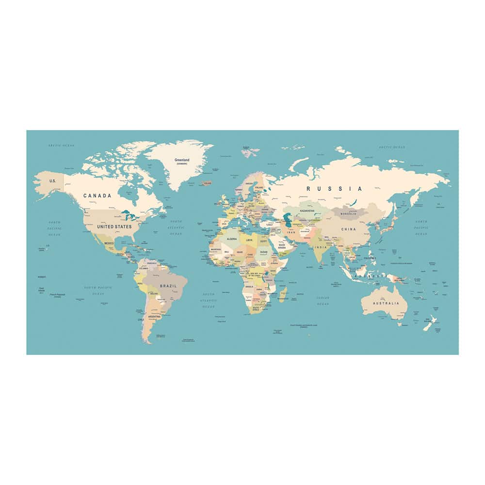 World Map No. 15 Wall Mural Print | 41 Orchard