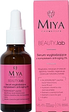 Gladmakend gezichtsserum met anti-veroudering complex 5% Miya Cosmetics Beauty Lab Smoothing Serum With Anti-Aging Complex 5%