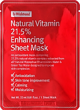 Sheet Mask voor Gezicht met Vitaminen en Antioxidanten By Wishtrend Natural Vitamin 21.5% Enhancing Sheet Mask