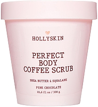 Scrub voor een perfect gladde huid met sheaboter en squalaan Hollyskin Perfect Body Coffee Scrub Pink Chocolate