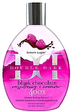 Lotion de bronzage, Framboise et Chocolat Brown Sugar Double Dark Black Chocolate Raspberry Cream 400X Plateau Busting Bronzer Tanning Lotion