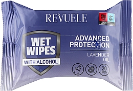 Vochtige Doekjes Met Essentiële Lavendelolie Revuele Advanced Protection Wet Wipes Lavender Oil