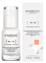 Verhelderende en Vochtinbrengende Crème voor Gezicht en Hals Symbiosis London Impeccable Brightening & Lightening Face & Neck Moisturiser