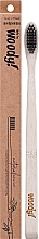 Bamboe Tandenborstel, zachte, zwarte haren WoodyBamboo Bamboo Toothbrush Natural