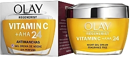 Gel crème de nuit à la vitamine C, AHA et niacinamide  Olay Regenerist Vitamin C + AHA 24 Night Cream Gel