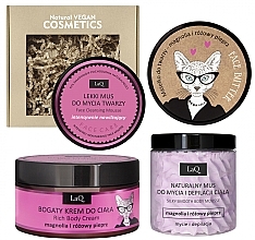 Set (crème corps/220g + mousse visage/40g + mousse corps/100g + beurre visage/50ml) LaQ Magnolia And Pink Pepper Set