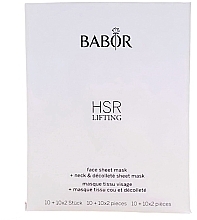 Masker voor Gezicht, Hals en Decolleté Babor HSR Lifting Face Sheet Mask + Neck & Decollete Sheet Mask