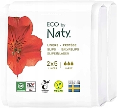 Inlegkruisjes, 10 stuks Eco by Naty Large Travel Pack Liners