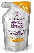 Vloeibare Marseille Zeep in doypack "Sinaasappel" Ma Provence Liquid Marseille Soap Orange