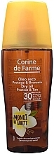 Huile sèche solaire pour corps Corine De Farme Dry Oil Protect & Tan Spray Spf 30