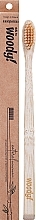 Bamboe Tandenborstel, middelgrote, beige haren WoodyBamboo Bamboo Toothbrush Natural