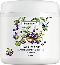 Masker voor verzwakt haar "Zwarte bes en brandnetel" Botanioteka Mask For Weak Hair