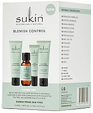 Sukin Blemish Control Kit Set (gel visage/50ml + lotion tonique/50ml + gel/15ml + crème/50ml)