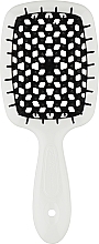 Brosse à cheveux, blanc-noir Janeke Superbrush Small