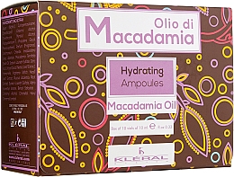 Traitement en ampules à l'huile de macadamia pour cheveux Kleral System Olio Di Macadamia Hydrating Ampoules