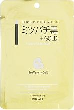 Tissue Gezichtsmasker 'Goud en Bijengif' Mitomo Essence Sheet Mask Bee Venom + Gold