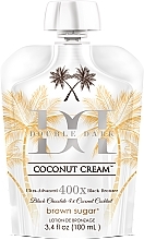 Crème de solarium avec agents bronzants ultra foncés Tan Incorporated Double Dark Black Chocolate Coconut Cream 400X (recharge)