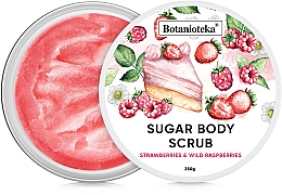 Suiker Lichaamsscrub "Aardbeien en Wilde Frambozen" Botanioteka Sugar Body Scrub Strawberries & Wild Raspberries