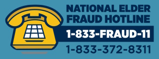 Department of Justice Elder Fraud Hotline logo