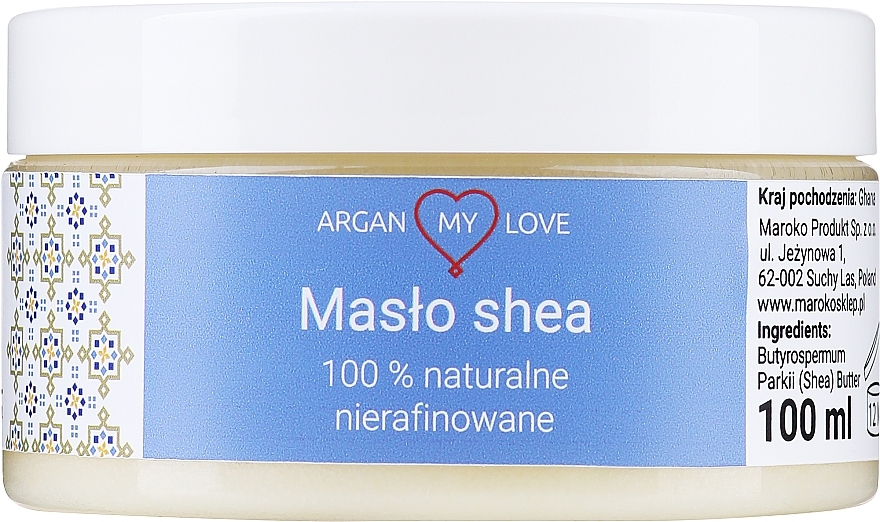 Šī sviests ķermenim un sejai, nerafinēts - Argan My Love Pure Shea Butter