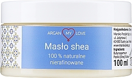 Šī sviests ķermenim un sejai, nerafinēts Argan My Love Pure Shea Butter