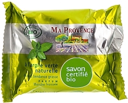 Органическое мыло с ароматом мяты "Зеленая глина" Ma Provence Nature Soap