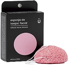 Спонж для умывания лица "Розовая глина" NaturBrush Konjac Facial Sponge Pink Clay