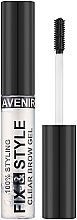 Avenir Cosmetics Fix&Style Clear Brow Gel Fiksējoša uzacu želeja, caurspīdīga