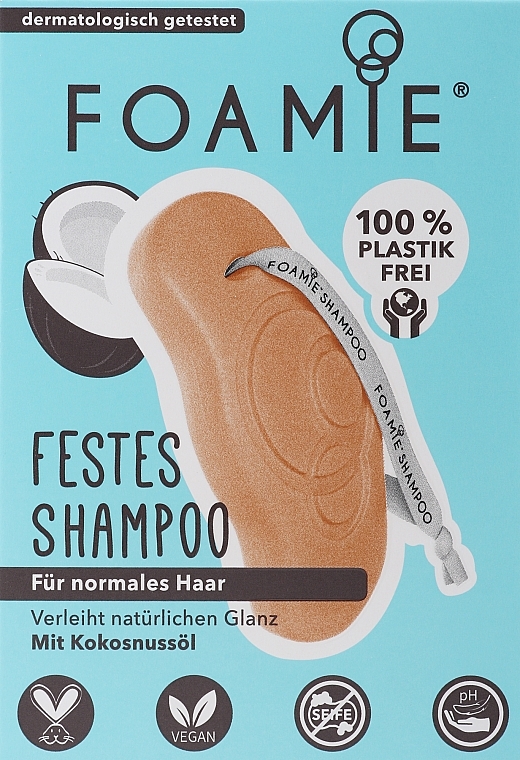 Cietais matu šampūns - Foamie Shake Your Coconuts Shampoo Bar