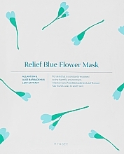 Nomierinoša sejas maska HYGGEE Relief Blue Flower Mask