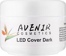 Gēls nagu pieaudzēšanai Avenir Cosmetics LED Cover Dark