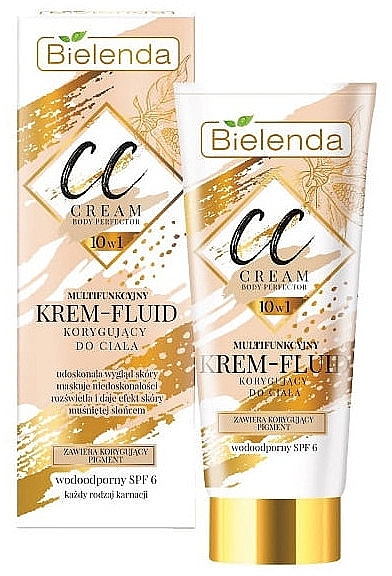 CC крем-флюид для тела - Bielenda Magic CC 10in1 Body Correction Cream Waterproof Tanning Effect SPF6