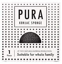 Спонж конняку, черный Sister Young PURA Konjac Sponge Black