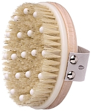 Щетка с натуральной щетиной и встроенными массажными шариками Hydrea London Combination Detox Massage Brush