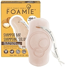 Cietais šampūns ar argāna eļļu sausiem un sprogainiem matiem Foamie Kiss Me Argan Shampoo Bar