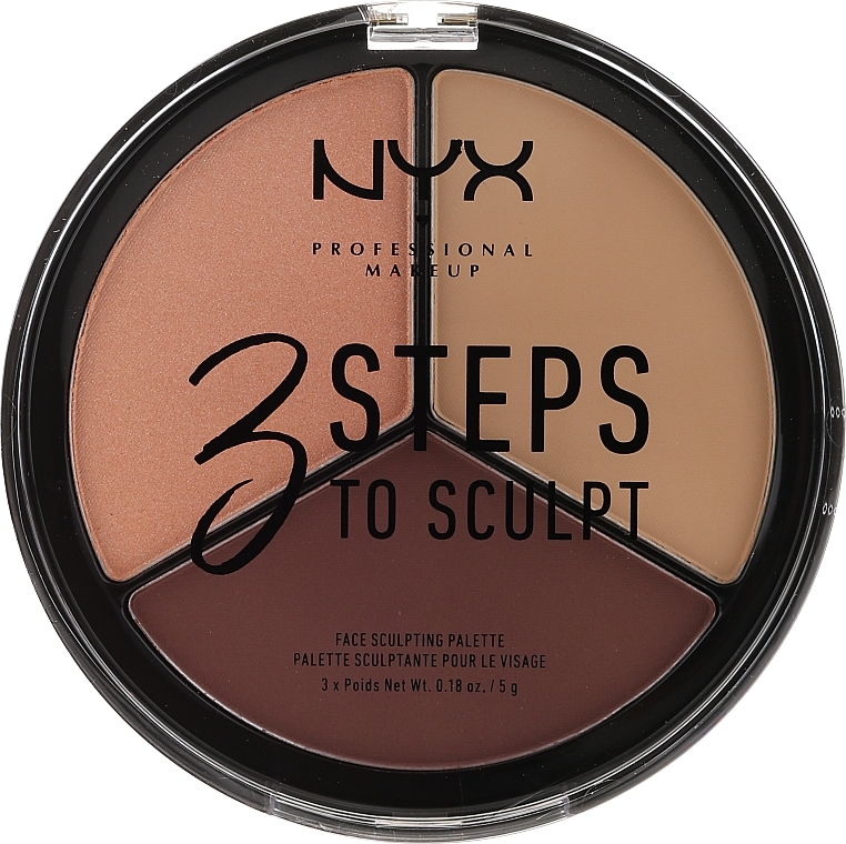 Палетка корректирующих средств - NYX Professional Makeup 3 Steps To Sculpting Palette