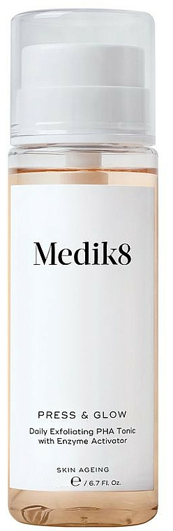 Тоник за лице - Medik8 Press & Glow Daily Exfoliating PHA Tonic With Enzyme Activator