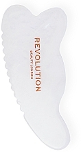 Масажор за лице Гуа Ша, бял нефрит, светъл Revolution Skincare White Jade Gua Sha