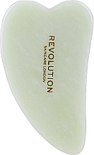 Масажор за лице Гуа ша, светлозелен нефрит Revolution Skincare Jade Gua Sha