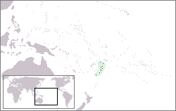 Geografisk plassering av Tonga