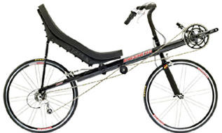 A recumbent bicycle