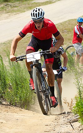 Gaze tijdens het nationaal kampioenschap mountainbike van 2015.