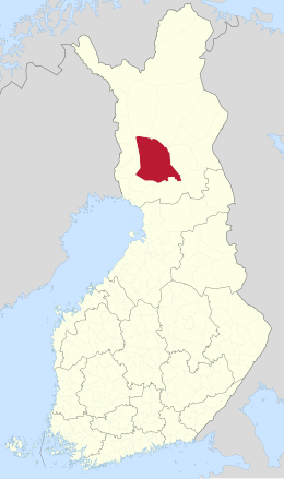 Kaart met de locatie van Rovaniemi