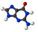 Struttura 3D a sfere-bastoncelli della Guanina