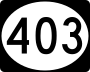 Mississippi Highway 403 marker