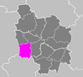 Carte de l'arrondissement de Nevers en Bourgogne