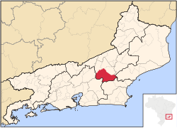 Localização de Nova Friburgo no Rio de Janeiro