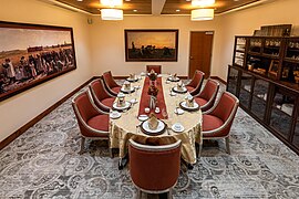 One of the private dining rooms available for internal and external events at the university