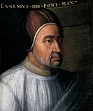 Papa Eugenio IV (dipinto di Cristofano dell'Altissimo, XVI sec.)