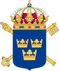 Heraldiska vapnen för Åklagarmyndigheten och Ekobrottsmyndigheten, de två myndigheter som utgör åklagarväsendet i Sverige.[1]